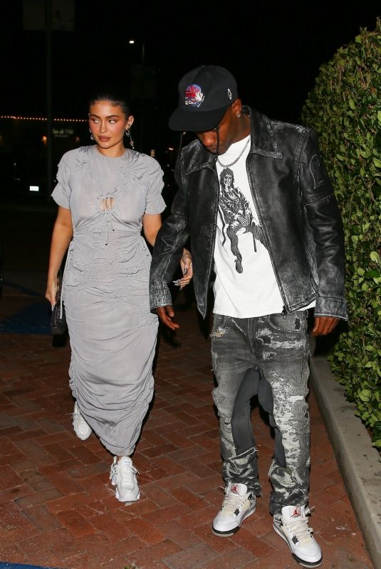 KYLIE JENNER and Travis Scott Out for Dinner at Lucky