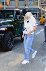 LADY GAGA in Denim Out and About in New York 08/10/2022