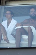 LAIS RIBEIRO and Joakim Noah at Hotel Balcony in Ipanema 08/01/2022
