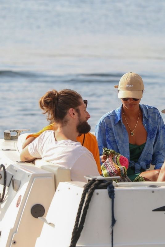 LAIS RIBEIRO and Joakim Noah Out for a Ride on a Speedboat in Rio de Janeiro 08/03/2022