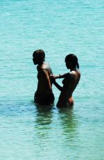 LAURA HARRIER and Sam Jarou at a Beach in Pantelleria 07/29/2022