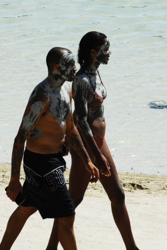 LAURA HARRIER and Sam Jarou at a Beach in Pantelleria 07/29/2022