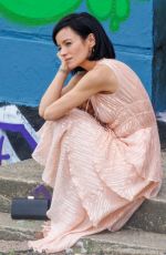 LILY ALLEN and Freema Agyeman on the Set of Dreamland in Margate 07/25/2022