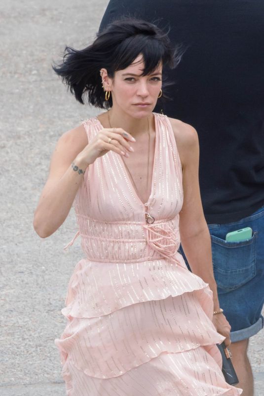 LILY ALLEN and Freema Agyeman on the Set of Dreamland in Margate 07/25/2022