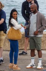 LILY ALLEN and Freema Agyeman on the Set of Dreamland in Margate 07/25/2022