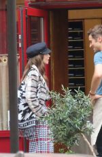 LILY COLLINS on the Set of Emily in Paris 08/24/2022