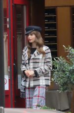 LILY COLLINS on the Set of Emily in Paris 08/24/2022