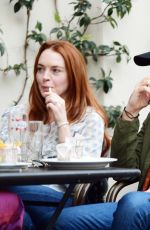 LINDSAY LOHAN and Bader Shammas Out for Drinks in London 08/28/2022