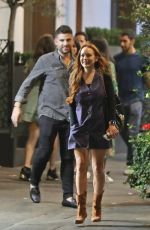 LINDSAY LOHAN and Bader Shammas Out in London 08/24/2022