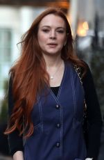 LINDSAY LOHAN and Bader Shammas Out in London 08/24/2022