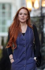 LINDSAY LOHAN and Bader Shammas Out in London 08/24/2022