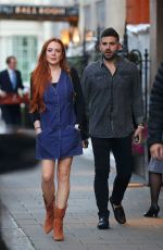 LINDSAY LOHAN and Bader Shammas Out in London 08/24/2022