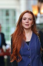 LINDSAY LOHAN and Bader Shammas Out in London 08/24/2022