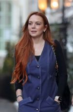 LINDSAY LOHAN and Bader Shammas Out in London 08/24/2022