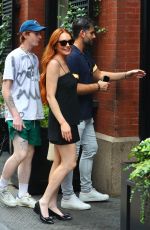LINDSAY LOHAN Arrives at Her Hotel in New York 08/02/2022
