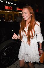 LINDSAY LOHAN Leaves MJ The Musical on Broadway in New York 07/30/2022