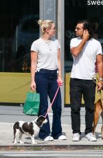 LINDSEY VONN and Diego Osorio Out with Their Dogs in New York 08/28/2022