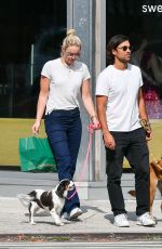 LINDSEY VONN and Diego Osorio Out with Their Dogs in New York 08/28/2022