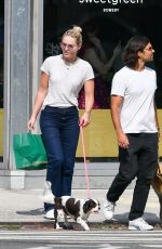 LINDSEY VONN and Diego Osorio Out with Their Dogs in New York 08/28/2022