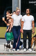 LINDSEY VONN Out with Her Dog in New York 08/28/2022