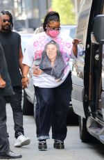 LIZZO and Myke Wright Leaves Gucci Store in New York 08/28/2022