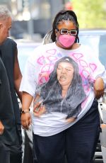 LIZZO and Myke Wright Leaves Gucci Store in New York 08/28/2022