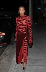 LORI HARVEY Arrives at The Fleur Room in West Hollywood 08/13/2022