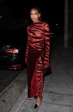 LORI HARVEY Arrives at The Fleur Room in West Hollywood 08/13/2022
