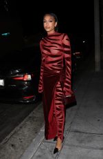 LORI HARVEY Arrives at The Fleur Room in West Hollywood 08/13/2022
