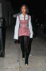 LORI HARVEY Night Out in Los Angeles 08/12/2022