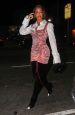 LORI HARVEY Night Out in Los Angeles 08/12/2022