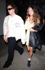 MADDIE ZIEGLER Out for Dinner at Catch LA in West Hollywood 08/04/2022