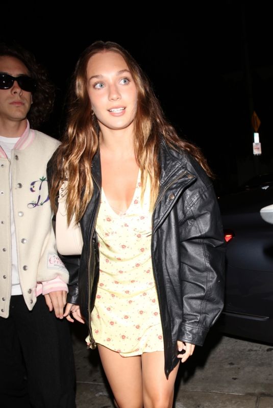 MADDIE ZIEGLER Out for Dinner at Catch LA in West Hollywood 08/04/2022