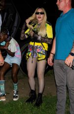 MADONNA Arrives at Discooasis at Wolman Rink in Central Park in New York 08/10/2022