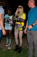 MADONNA Arrives at Discooasis at Wolman Rink in Central Park in New York 08/10/2022