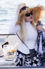 MADONNA at a Boat Trip in Taormina in Sicily 08/21/2022