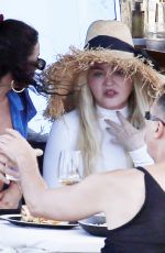 MADONNA at a Boat Trip in Taormina in Sicily 08/21/2022