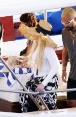 MADONNA at a Boat Trip in Taormina in Sicily 08/21/2022