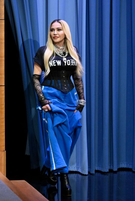 MADONNA at Tonight Show Starring Jimmy Fallon in New York 08/10/2022