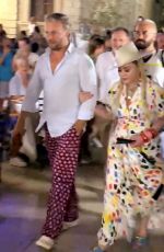 MADONNA Out at Palazzo Beneventano del Bosco in Syracuse in Sicily 08/18/2022