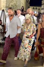 MADONNA Out at Palazzo Beneventano del Bosco in Syracuse in Sicily 08/18/2022