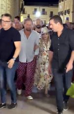 MADONNA Out at Palazzo Beneventano del Bosco in Syracuse in Sicily 08/18/2022