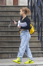 MAISIE SMITH in Ripped Denim Out in London 08/16/2022