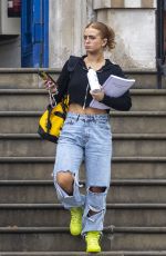 MAISIE SMITH in Ripped Denim Out in London 08/16/2022