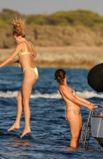 MARGOT ROBBIE, CARA DELEVINGNE, SIENNA MILLER and AVRIL LAVIGNE in Bikinis at a Boat in Formentera 08/11/2022