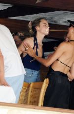 MARGOT ROBBIE, CARA DELEVINGNE, SIENNA MILLER and AVRIL LAVIGNE in Bikinis at a Boat in Formentera 08/11/2022