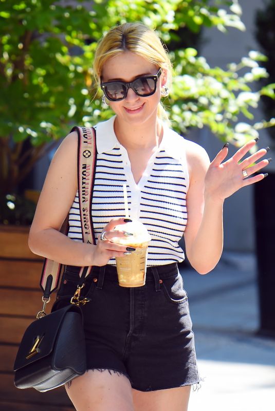 MARIA BAKALOVA Out for Frappuccino in New York 08/04/2022