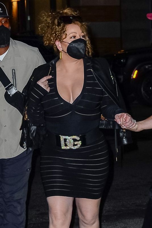 MARIAH CAREY Arrives for Dinner at Mr. Chow in New York 08/03/2022
