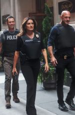 MARISKA HARGITAY on the Set of Law and Order: Special Victims Unit in New York 08/18/2022