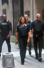 MARISKA HARGITAY on the Set of Law and Order: Special Victims Unit in New York 08/18/2022